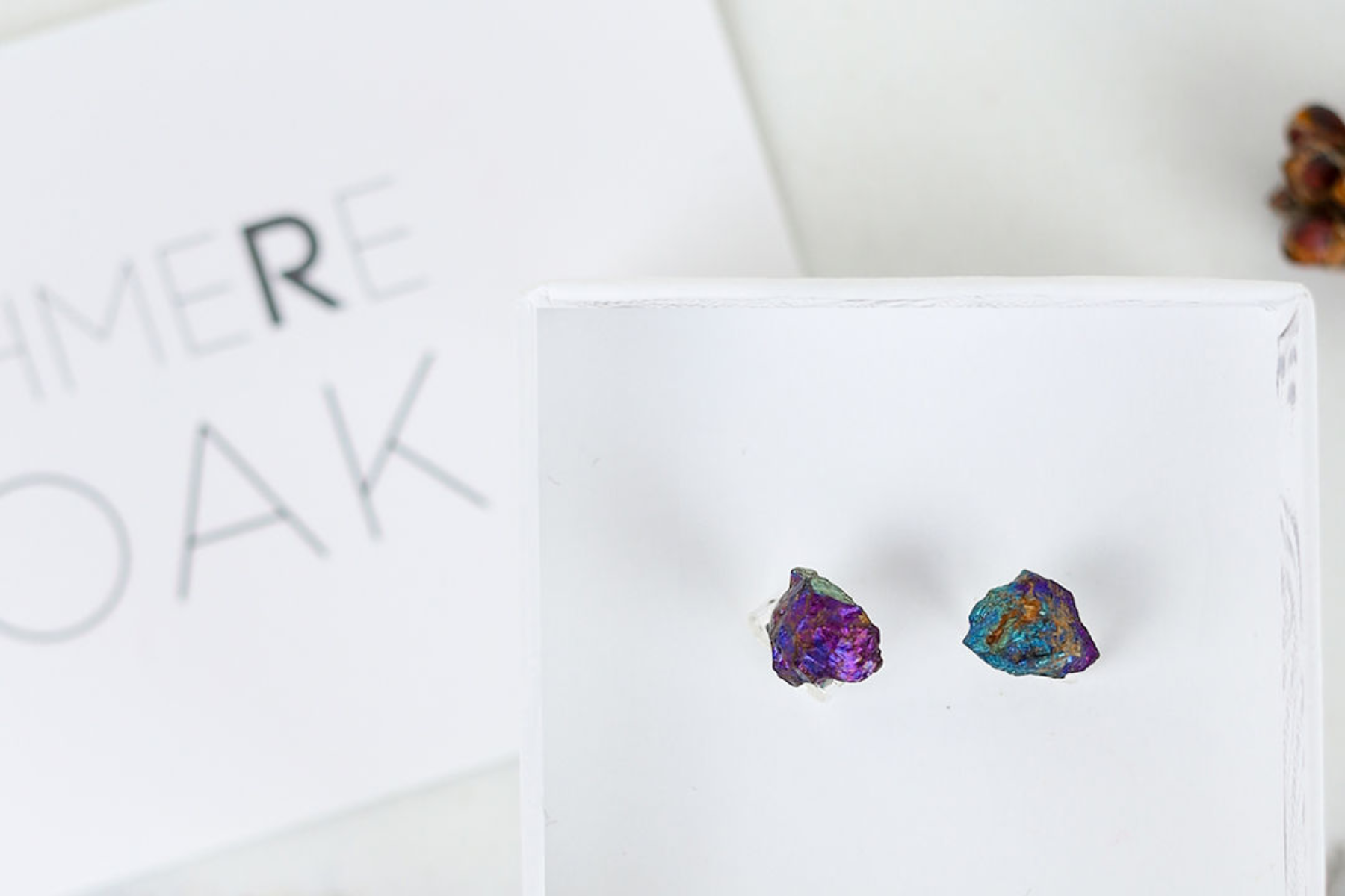Iridescent Chalcopyrite Earrings