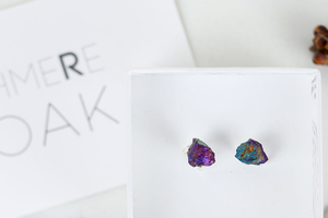 Iridescent Chalcopyrite Earrings