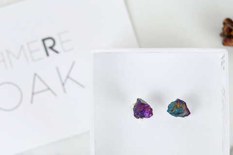 Iridescent Chalcopyrite Earrings