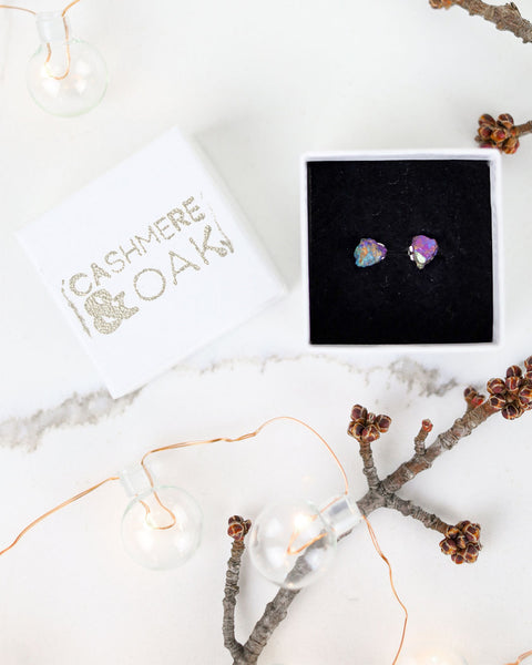 Iridescent Chalcopyrite Earrings